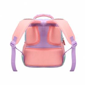 Cartera escolar liderpapel moc hila multibolsillo infantil azul rosa morado 350x110x270 mm