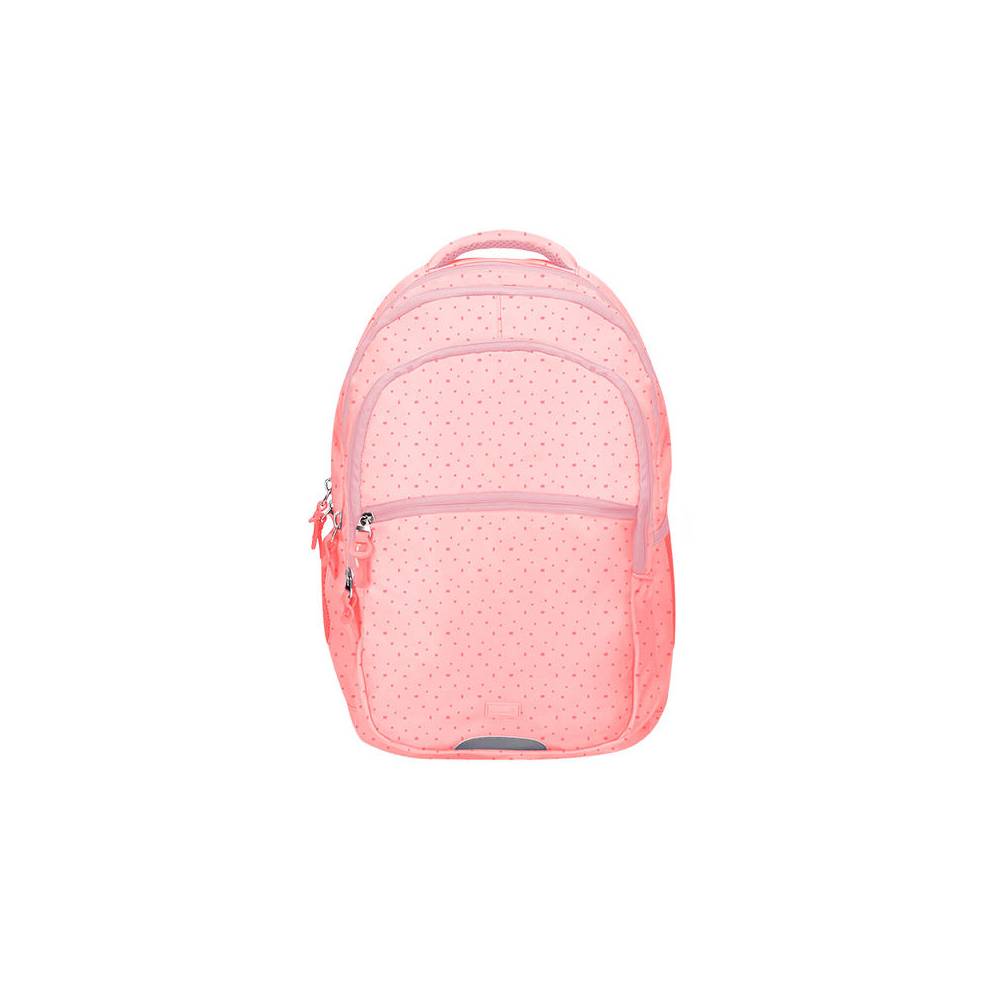 Cartera escolar liderpapel moc hila multibolsillo diseño rosa 450x145x300 mm