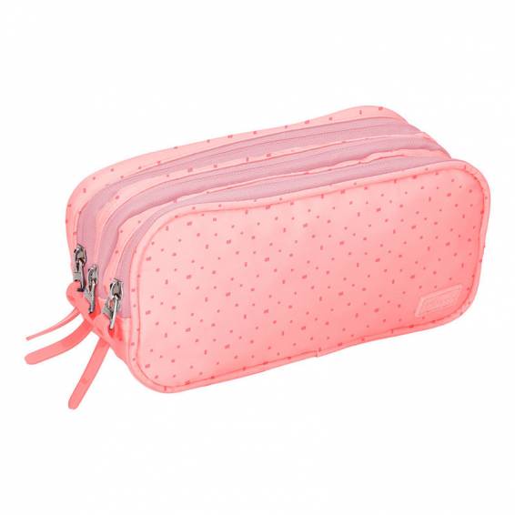 Bolso escolar portatodo liderpapel escolar 2 compartimentos diseño estrellas rosa