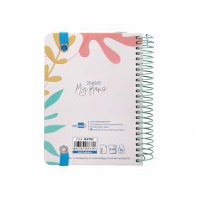 Agenda escolar liderpapel año 24 - 25 curso classic my plans colors día página a6