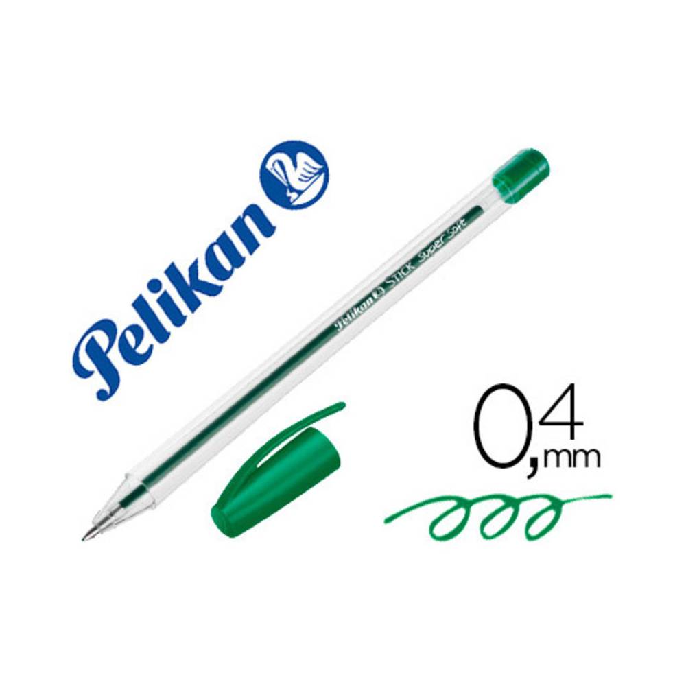 Boligrafo pelikan stick super soft verde