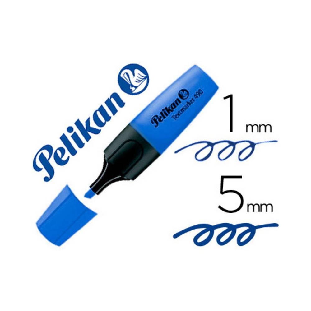 Rotulador pelikan fluorescente textmarker 490 azul