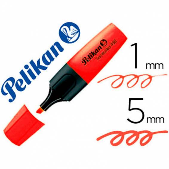 Rotulador pelikan fluorescente textmarker 490 rojo