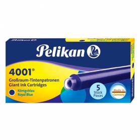 Tinta estilografica pelikan gtp/5 azul real caja de 5 cartuchos