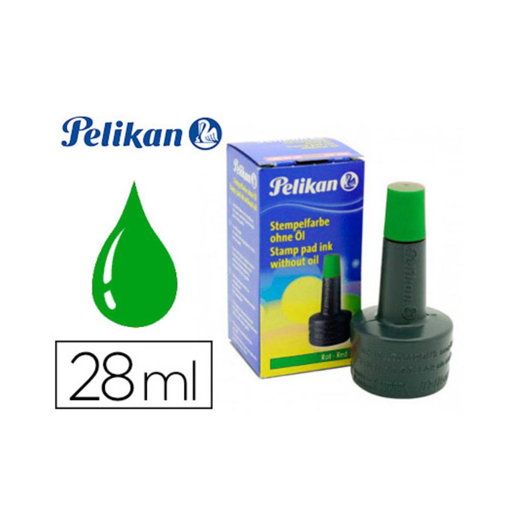 Tinta tampon pelikan verde bote 28 ml