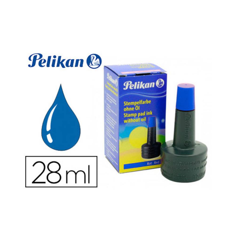 Tinta tampon pelikan azul bote 28 ml