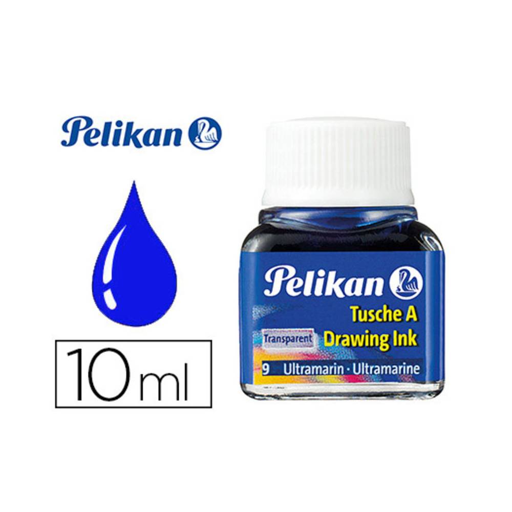 Tinta china pelikan azul ultramar bote de 10 ml