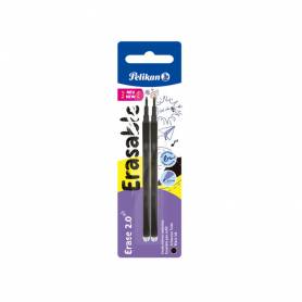 Recambio roller pelikan erase 2.0 color negro blister de 2 unidades