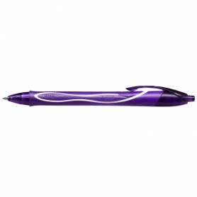 Boligrafo bic gelocity quick dry retractil tinta gel purpura punta de 0,7 mm