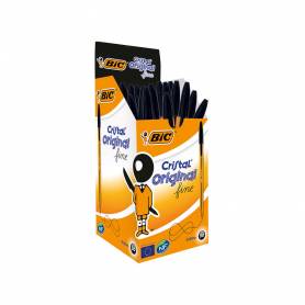 Boligrafo bic cristal punta fina negro