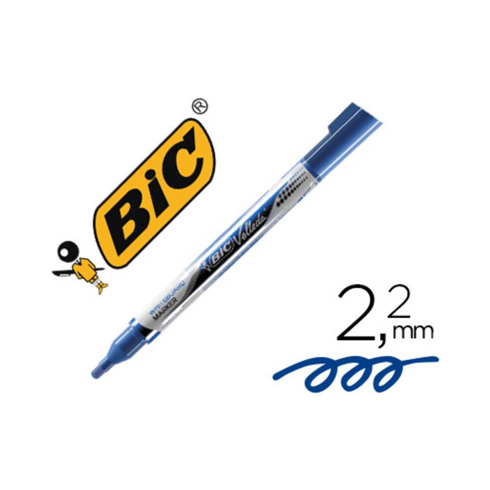 Rotulador bic velleda liquid pocket punta redonda 2,2 mm azul