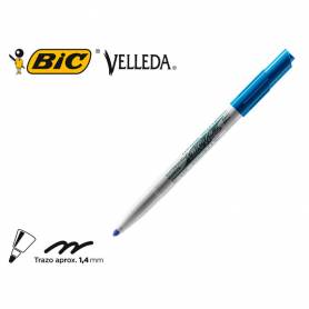 Rotulador bic velleda para pizarra azul punta redonda 1,4 mm