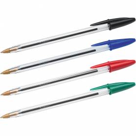 Boligrafo bic cristal mega tubo 16+4 unidades colores surtidos 8 azules / 5 negros / 4 rojos/ 3 verdes