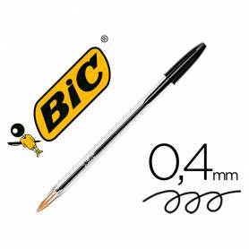 Boligrafo bic cristal original bolsa de 5 unidades negros