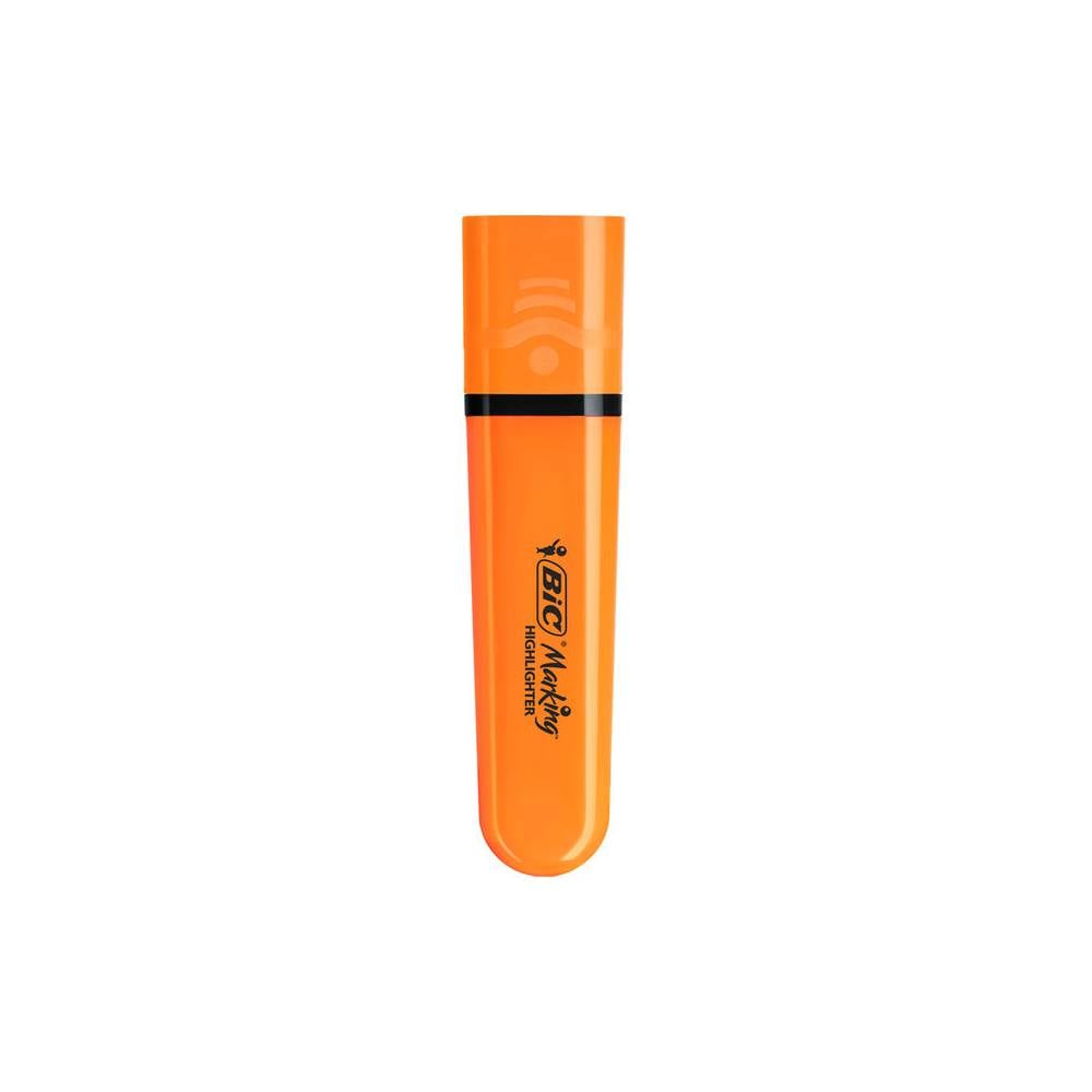 Rotulador bic flat fluorescente naranja neon caja de 12 unidades