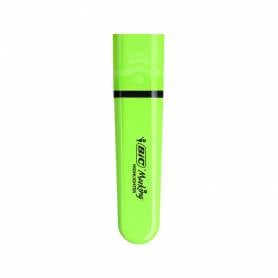 Rotulador bic flat fluorescente verde neon caja de 12 unidades