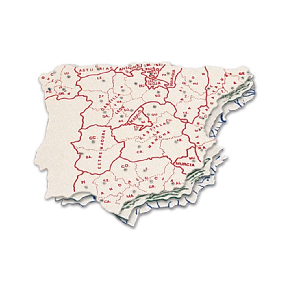 Plantilla liderpapel mapa españa plastico 15x12,5 cm bolsa de 3 unidades