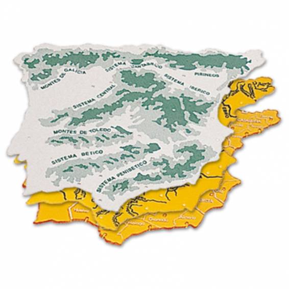 Plantilla liderpapel mapa españa plastico 22x18 cm bolsa de 3 unidades