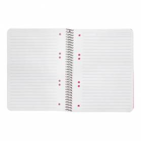 Cuaderno espiral liderpapel microperforado a5 80h horizontal 5 colores 6 taladros gallery - 