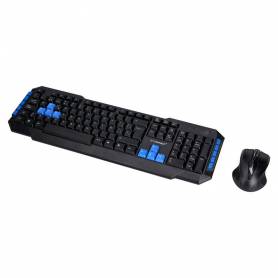 Set teclado y raton q-connect inalambrico compatible windows color negro - KF10077