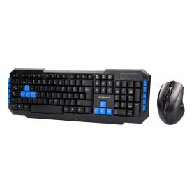 Set teclado y raton q-connect inalambrico compatible windows color negro - KF10077