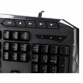 Set teclado y raton q-connect gaming con cable e iluminacion led color negro - KF10080