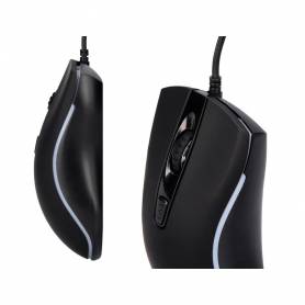 Raton q-connect gaming optico con cable 800 1200 1600 dpi 4 botones iluminacion led negro - KF10083