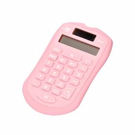 Calculadora liderpapel bolsillo xf41 8 digitos solar y pilas color rosa 94x59,5x10,5mm - XF41