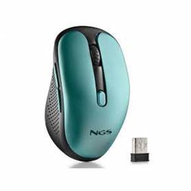 Raton ngs evo rust optico 800 1200 1600 dpi inalambrico 5 botones teclas silenciosas receptor usb 2,4 ghz verde - EVORUSTICE