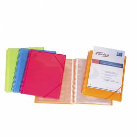 Carpeta pardo escaparate con espiral 30 fundas folio personalizable color negra - 843001