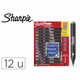 Rotulador sharpie acrylic punta redonda blister de 12 unidades colores surtidos - 2201070
