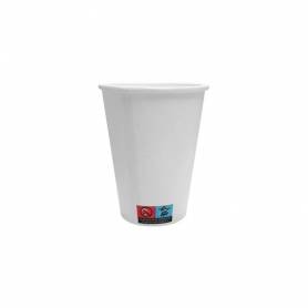 Vaso de papel blanco bunzl reciclable pefc 385 ml apto bebidas frias y calientes paquete de 50 unidades - 33187