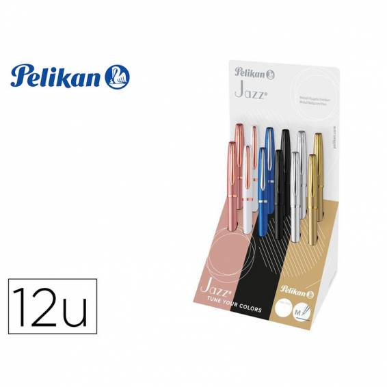 Boligrafo pelikan jazz noble elegance expositor de 12 unidades colores surtidos - 100435983