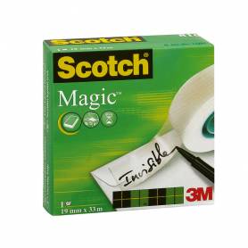 Cinta adhesiva scotch magic invisible 33 mt x 12 mm