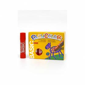 Tempera solida playcolor basic one 10 gr rojo caja de 12 unidades - 10831