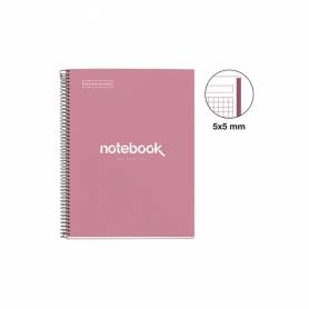 Cuaderno espiral miquelrius notebook emotions rose dust tapa forrada din a4 microperforado 80 hojas 90 - MR46935