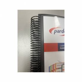 Carpeta pardo escaparate con espiral 80 fundas folio personalizable color negro - 848001