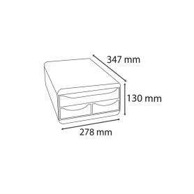 Fichero cajones de sobremesa exacompta skandi din a4+ polipropileno reciclado 3 cajones colores surtidos - 311606D