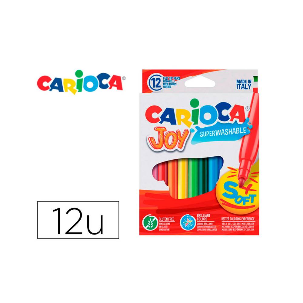 Rotulador carioca joy caja de 12 colores surtidos