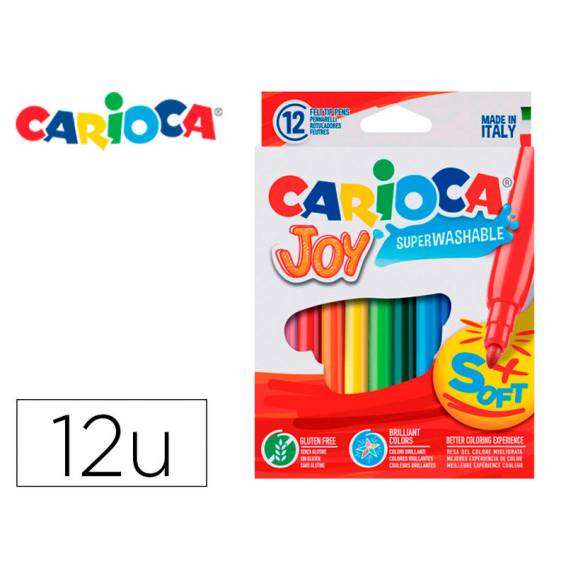 Rotulador carioca joy caja de 12 colores surtidos