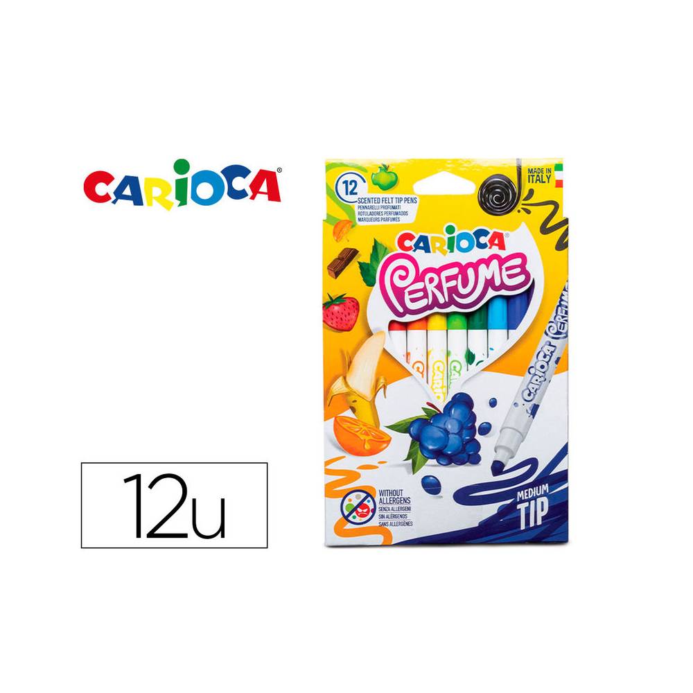 Rotulador carioca perfume xplosion caja de 12 unidades colores surtidos