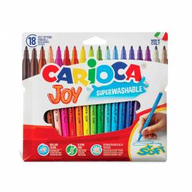 Rotulador carioca joy caja de 18 colores surtidos