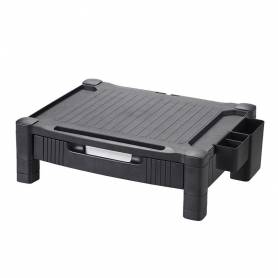 Soporte q-connect para monitor impresora con cajon y ajustable a dos alturas 10,3cm a 13,3cm color negro - KF20181