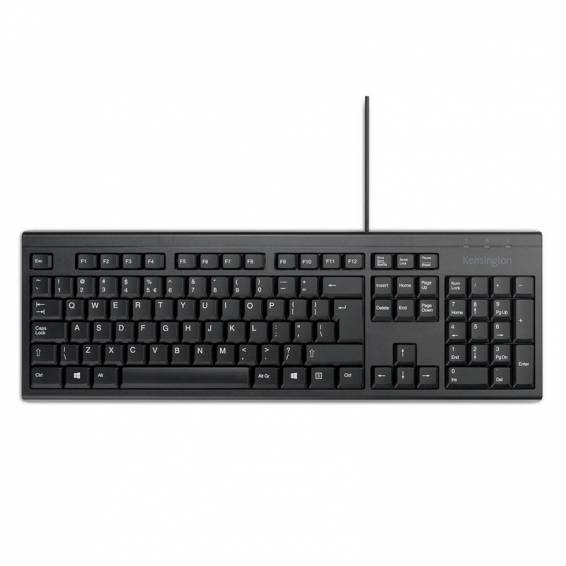 Teclado kensington kb100 eq con cable 2400 dpi usb-a color negro - K63727ES