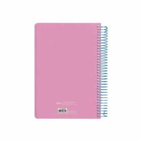 Agenda espiral liderpapel clas sic a4 2025 día página color rosa papel 70 gr - 