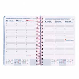 Agenda espiral liderpapel clas sic a4 2025 semana vista light color azul papel 70 gr - 