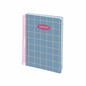 Agenda espiral liderpapel clas sic a4 2025 semana vista light color azul papel 70 gr - 