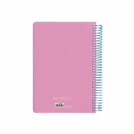 Agenda espiral liderpapel clas sic a5 2025 día página color rosa papel 70 gr - 