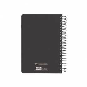 Agenda espiral liderpapel clas sic a5 2025 semana vista blanco y negro 2 papel 70 gr - 