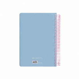 Agenda espiral liderpapel clas sic a6 2025 semana vista light color azul papel 70 gr - 